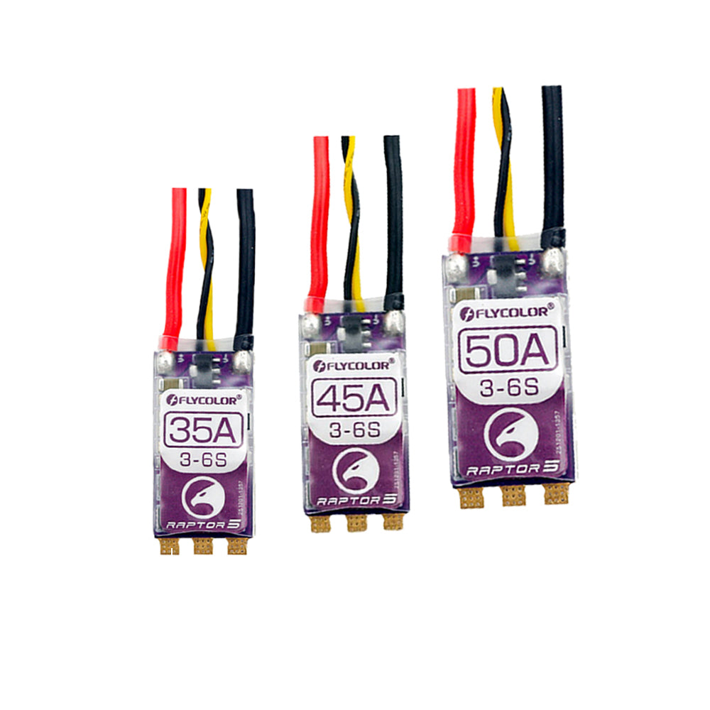 FLYCOLOR RAPTOR5 35A 45A 50A BLHeli-32 ESC 3-6S Brushless Speed Controller Dshot Proshot for RC FPV Racing Drone Multi-Rotor