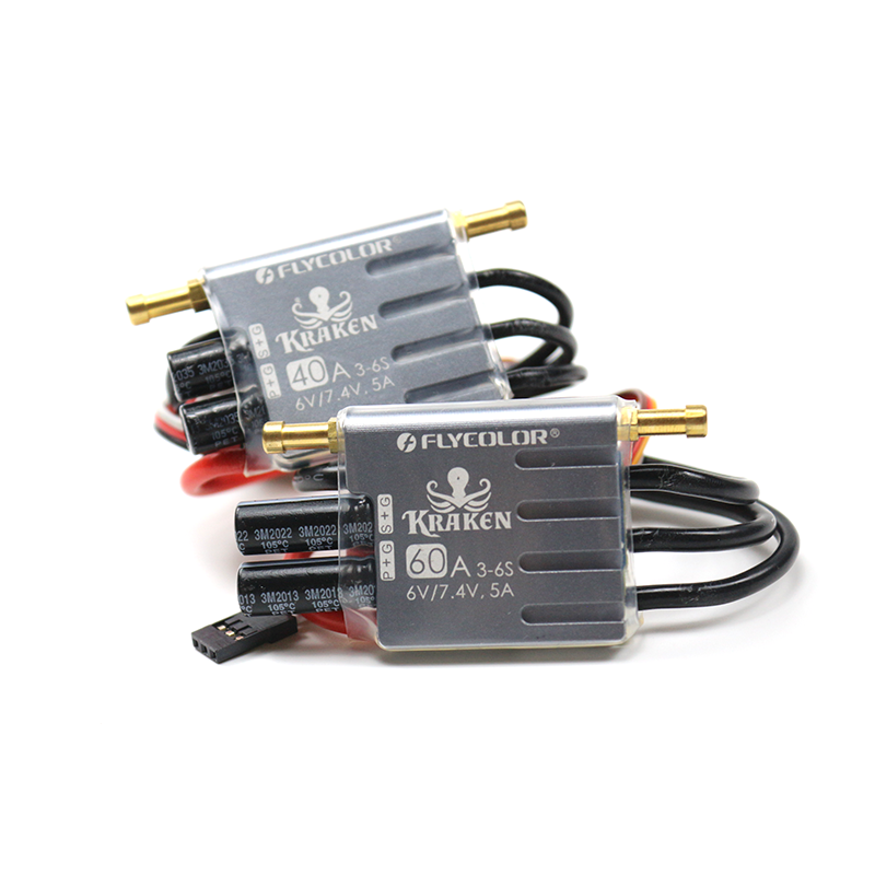 Flycolor Kraken Series 3-6s Lipo 40A 60A 90A 120A 150A Wifi Enabled Waterproof Brushless Speed Controller Esc For Rc Boat