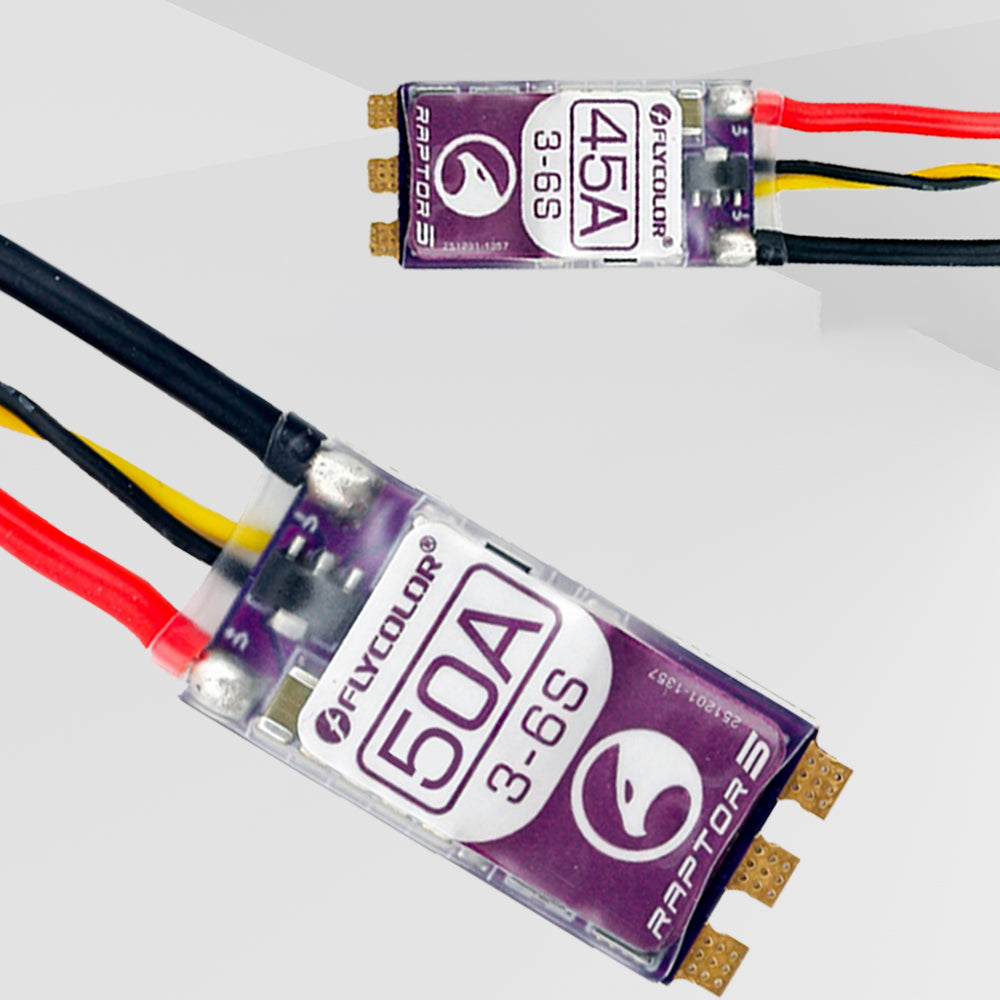 FLYCOLOR RAPTOR5 35A 45A 50A BLHeli-32 ESC 3-6S Brushless Speed Controller Dshot Proshot for RC FPV Racing Drone Multi-Rotor