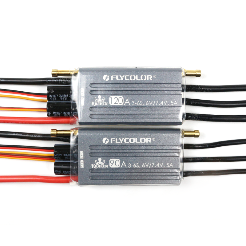 Flycolor Kraken Series 3-6s Lipo 40A 60A 90A 120A 150A Wifi Enabled Waterproof Brushless Speed Controller Esc For Rc Boat