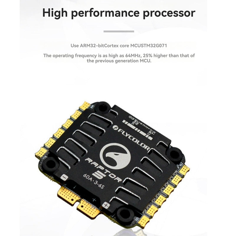 FLYCOLOR Raptor5 60A 4in1 ESC G071 PWM 3-6S ESC for FPV Drone Freestyle Flight Controller Stack DIY Parts