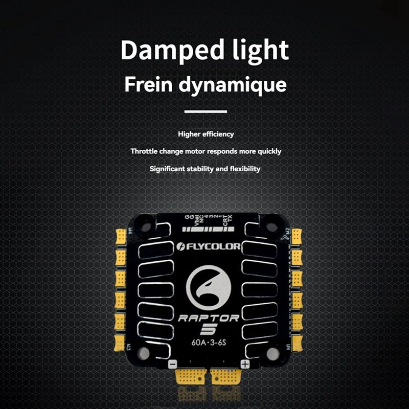 FLYCOLOR Raptor5 60A 4in1 ESC G071 PWM 3-6S ESC for FPV Drone Freestyle Flight Controller Stack DIY Parts