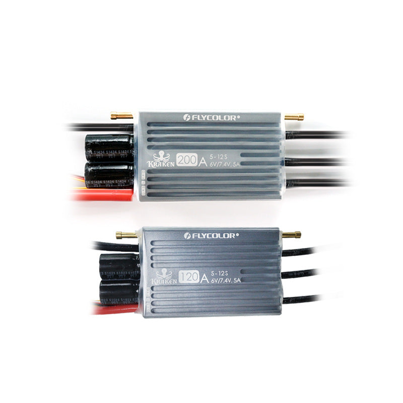 FLYCOLOR KRAKEN High Voltage 5-12S Lipo Waterproof Brushless ESC 120A 160A 200A Speed Controller for RC Boat