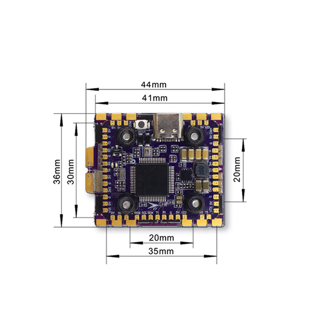 FLYCOLOR Raptor 5 Flying mini 60A Tower Flytower for Remote Control FPV Racing Drone Quadcopter