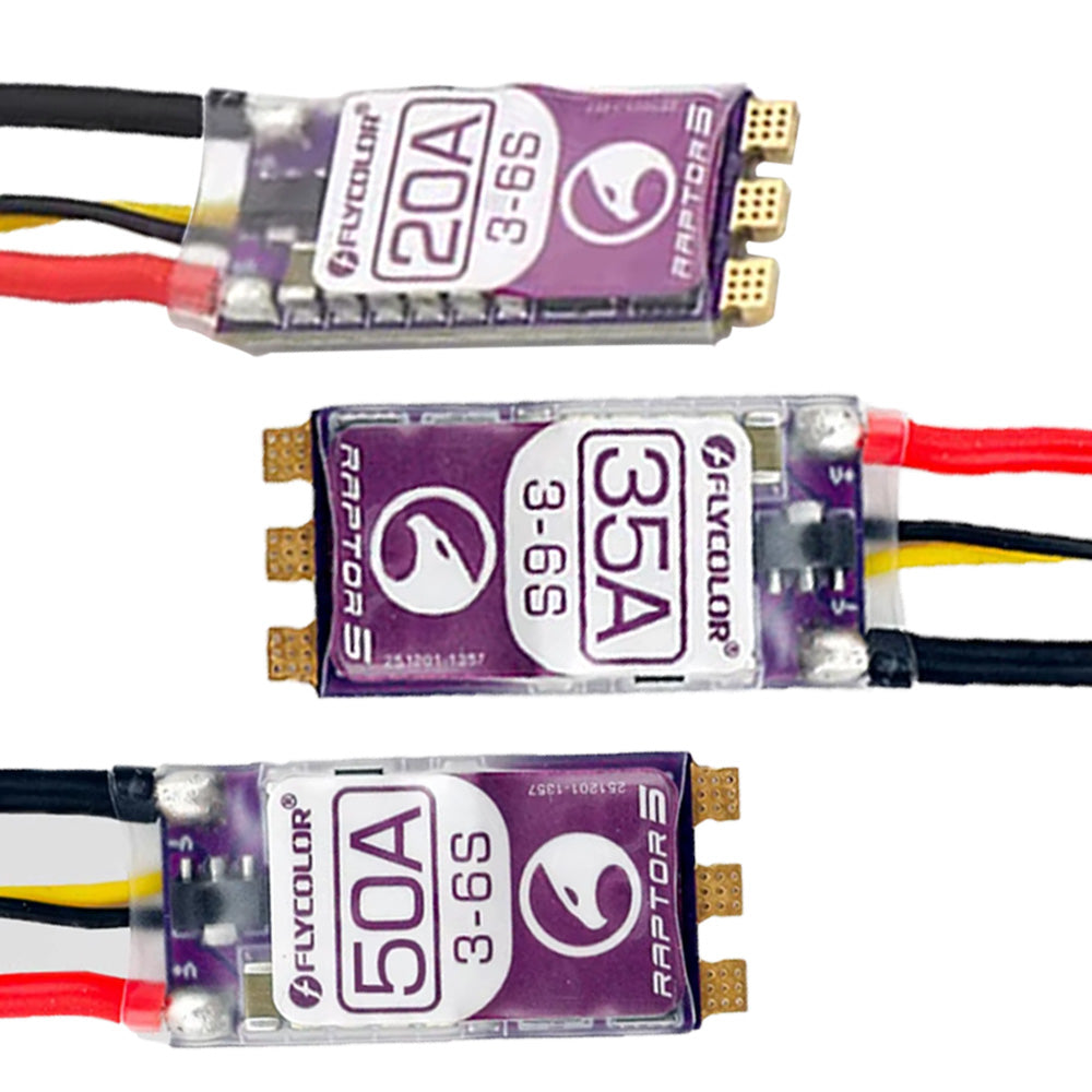 FLYCOLOR RAPTOR5 35A 45A 50A BLHeli-32 ESC 3-6S Brushless Speed Controller Dshot Proshot for RC FPV Racing Drone Multi-Rotor