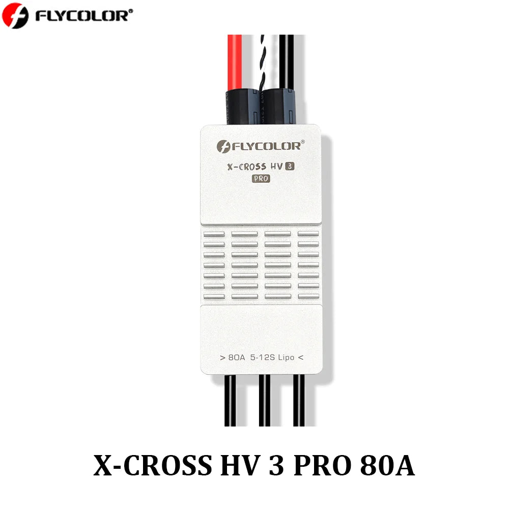 Flycolor X-CROSS HV3 PRO 80A 200A ESC 5-12S BLHeli-32 Dshot Proshot 64MHz ARM 32-Bit Speed Controller for FPV Racing Drone RC
