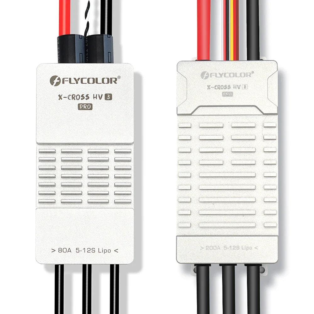 Flycolor X-CROSS HV3 PRO 80A 200A ESC 5-12S BLHeli-32 Dshot Proshot 64MHz ARM 32-Bit Speed Controller for FPV Racing Drone RC