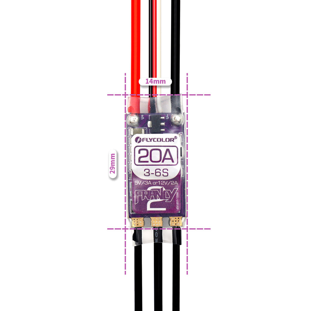 Flycolor Blheli_32 20A/30A/40A/50A 3-6S ARM 32bit DSHOT1200 Brushless ESC for RC Racer FPV Drone Multicopter Quadcopter