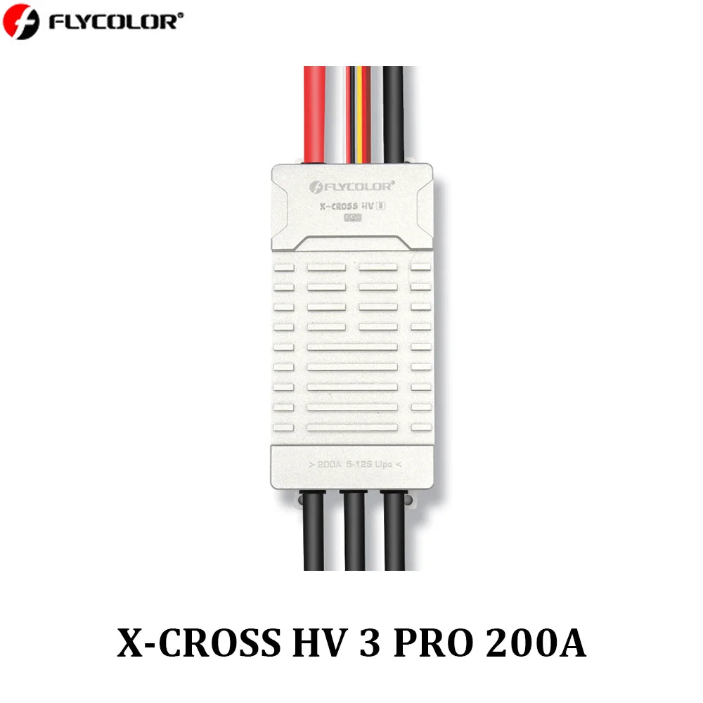 Flycolor X-CROSS HV3 PRO 80A 200A ESC 5-12S BLHeli-32 Dshot Proshot 64MHz ARM 32-Bit Speed Controller for FPV Racing Drone RC