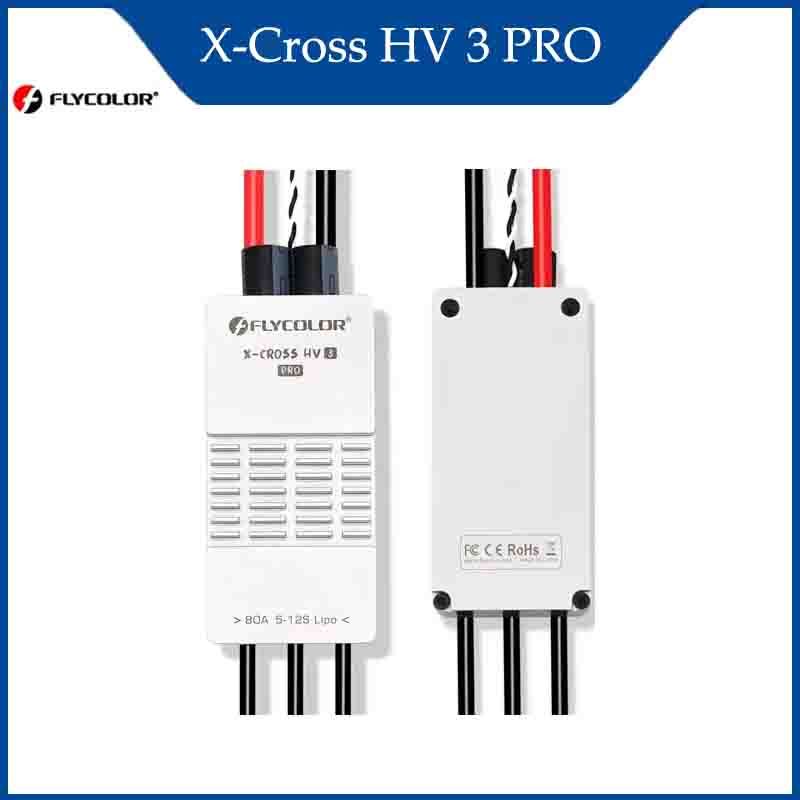 Flycolor X-CROSS HV3 PRO 80A 200A ESC 5-12S BLHeli-32 Dshot Proshot 64MHz ARM 32-Bit Speed Controller for FPV Racing Drone RC